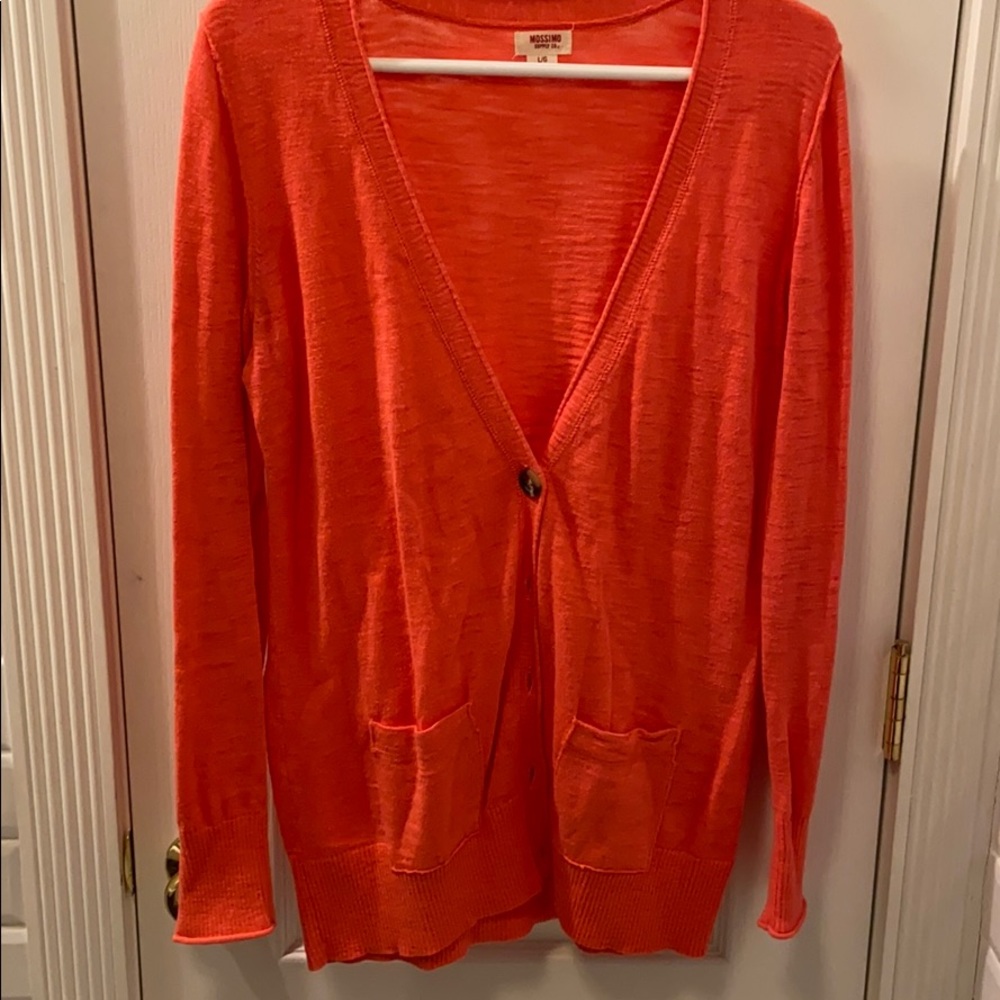 Mossimo coral cardigan